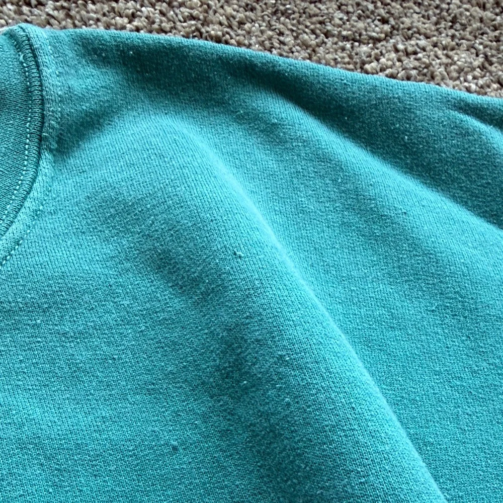 Anthropologie Teal Sweatshirt with Pink 'New York 1997' - Picture 5 of 7